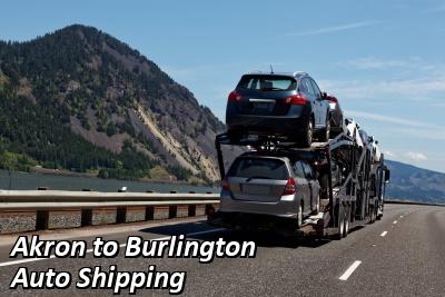 Akron to Burlington Auto Shipping