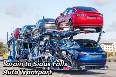 Lorain to Sioux Falls Auto Transport